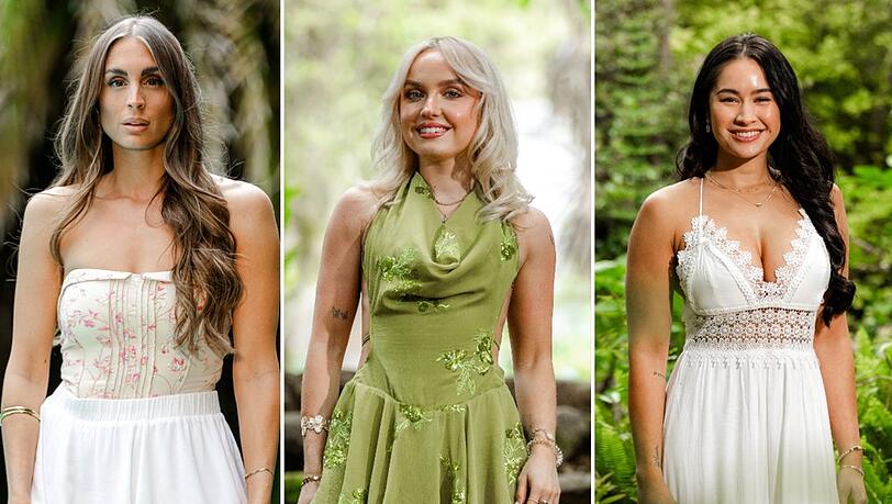 Kim, Lia und Amy (v.l.) sind bei "Die Bachelors" dabei.
