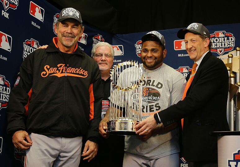 Jubel in San Francisco: Die Giants haben in der Nacht auf Montag zum siebten Mal die World Series gewonnen.