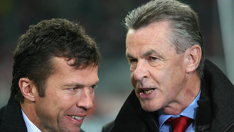 Der Meister und sein ehemaliger Schützling: Ottmar Hitzfeld und Lothar Matthäus. Der Meister und sein ehemaliger Schützling: Ottmar Hitzfeld und Lothar Matthäus.