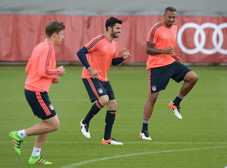 Die Bilder vom Abschlusstraining vor dem Atlético-Spiel.