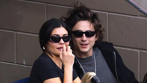 Ab sofort offiziell ein Paar: Kylie Jenner und Timothée Chalamet bei den US Open in New York.