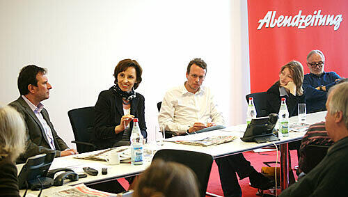 Christine Haderthauer in der AZ-Redaktion Christine Haderthauer in der AZ-Redaktion