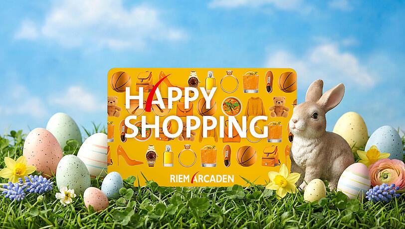 Mit etwas Glück sichern Sie sich eine Geschenkkarte der Riem Arcaden im Wert von bis zu 250 Euro. Mit etwas Glück sichern Sie sich eine Geschenkkarte der Riem Arcaden im Wert von bis zu 250 Euro.