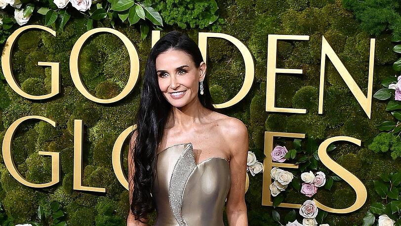 Demi Moore freute sich am Sonntagabend über ihren ersten Golden Globe.
