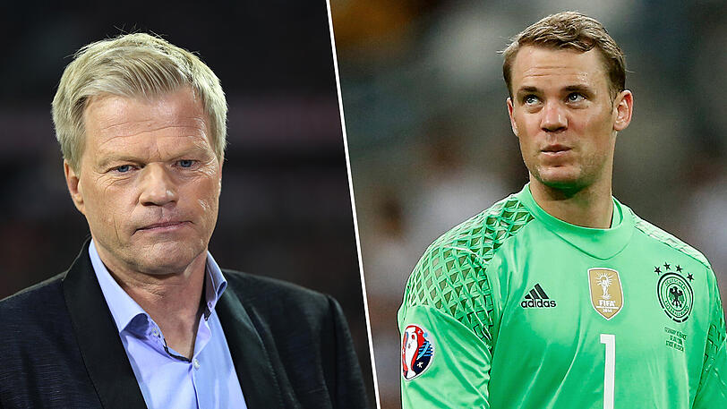 Oliver Kahn betrachtet es als großes Risiko, Manuel Neuer (rechts) ein Freiticket zur WM zu garantieren. Marc-Andre ter Stegen (FC Barcelona) könne "jederzeit eine WM spielen".