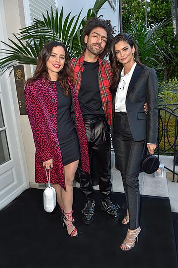 Noah Becker mit Freundin Tania Moreno (li.) Shermine Shahrivar (re.)