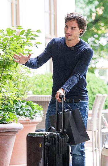 Mats Hummels bei der Ankunft