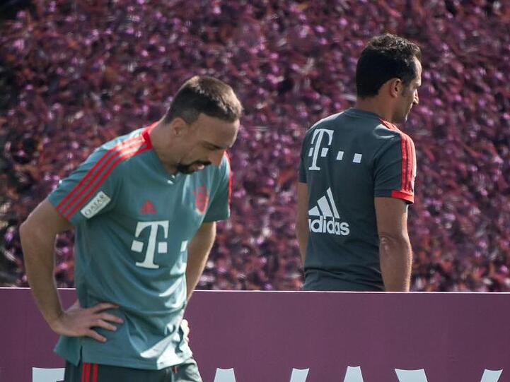 Hatten Redebedarf: Franck Ribéry (l) und Hasan Salihamidzic.