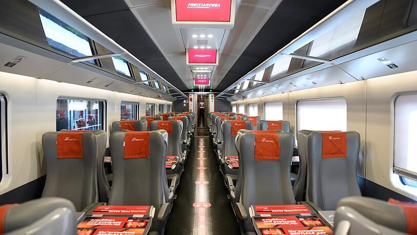 Der Innenraum eines Frecciarossa. Der Innenraum eines Frecciarossa.