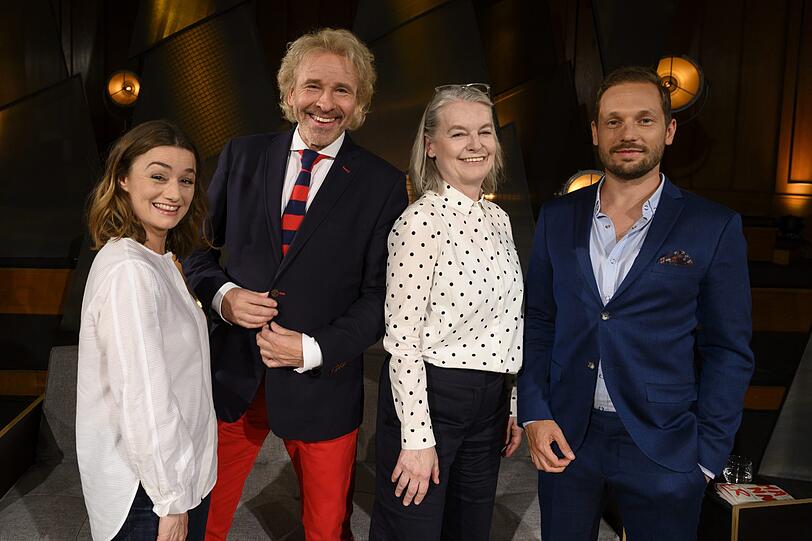 Johanna Adorján, Thomas Gottschalk, Marlene Streeruwitz und Friedemann Karig (von links).