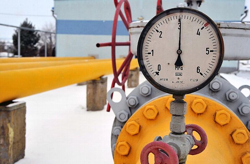 Eine Gas-Pipeline der deutschen RWE in Südpolen - hier kommt das russische Gas via Ukraine an.