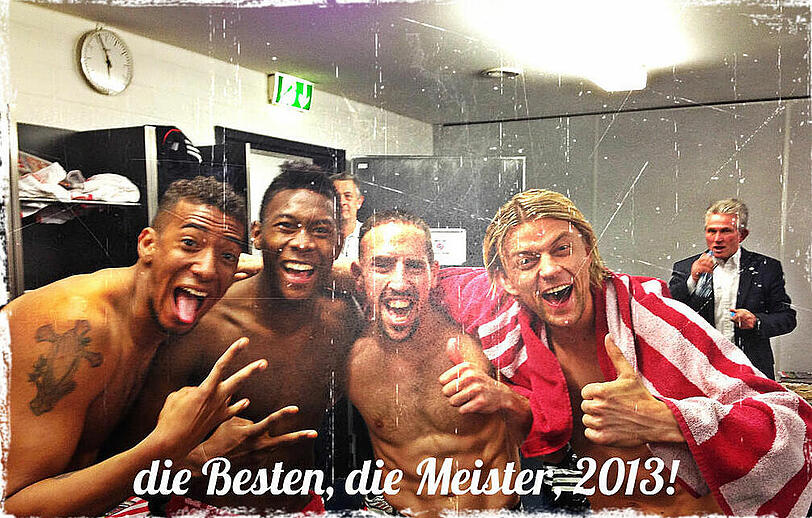 Und noch ein Foto von Tymoshchuk: "The champions, 2013!"