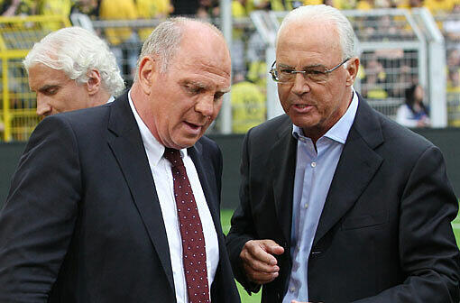 Die Vereinslegenden des FC Bayern, Uli Hoeneß und Franz Beckenbauer