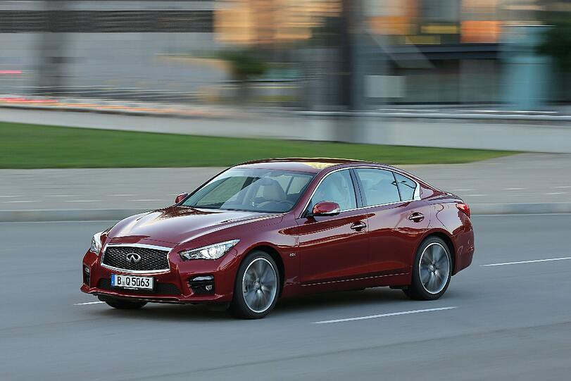 Vornehme Mittelklasse-Limousine: Mit dem Q50 tritt die Nissan-Luxusmarke Infiniti gegen Modelle wie den Audi A4, den 3er BMW und die Mercedes C-Klasse an.