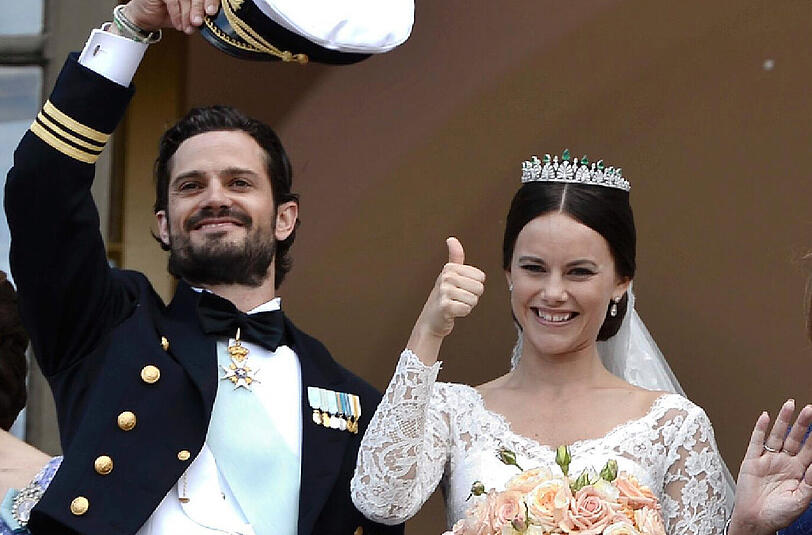 Prinz Carl Philip und seine Sofia an ihrem Hochzeitsatg.