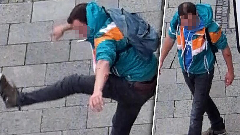 Nach Veröffentlichung der Fahndungsfotos stellte sich der Schläger selbst. Nach Veröffentlichung der Fahndungsfotos stellte sich der Schläger selbst.