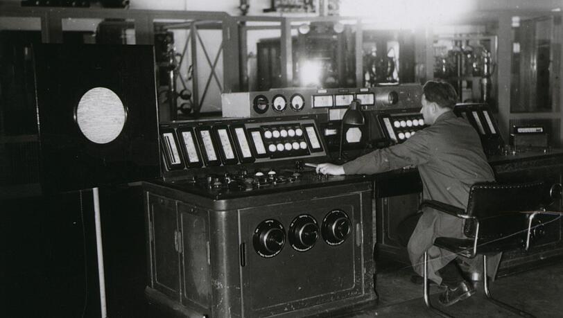 Die Sendeanlage um 1935.