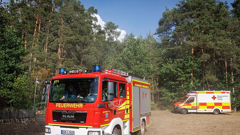 Ein Großaufgebot der Feuerwehr war bei dem Waldbrand bei Holzhammer im Einsatz. Ein Großaufgebot der Feuerwehr war bei dem Waldbrand bei Holzhammer im Einsatz.