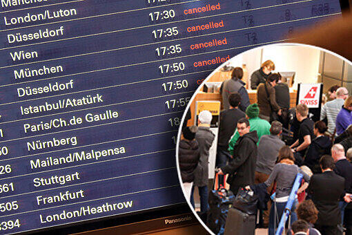 Orkan "Xaver" sorgt am Münchner Flughafen für Flugausfälle.