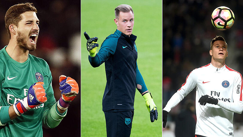 Von links: Kevin Trapp, Marc-André ter Stegen und Julian Draxler.