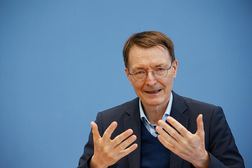 Bundesgesundheitsminister Karl Lauterbach während einer Pressekonferenz. (Archivbild)