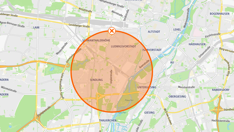In der Störungs-App der Stadtwerke München zeigt es eine großflächige Störung. In der Störungs-App der Stadtwerke München zeigt es eine großflächige Störung.