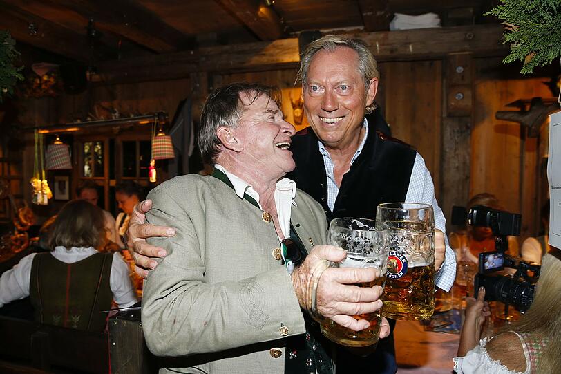 Gut gelaunt: Fritz Wepper und Schönheitschirurg Werner Mang.