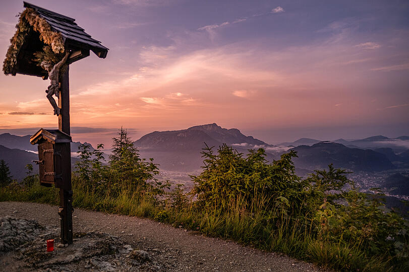 Die perfekte Einsteiger-Bergtour: Vom Grünstein haben Sie einen wunderschönen Blick in den Berchtesgadener Talkessel.