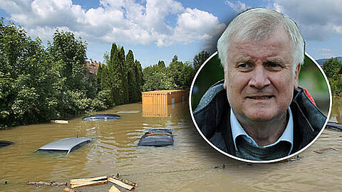 Horst Seehofer ist erschüttert von der aktuellen Hochwasser-Lage in Deggendorf...