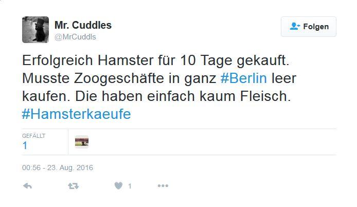So amüsieren sich Twitter-User über die Hamsterkäufe im Konzept zur Zivilverteidigung.