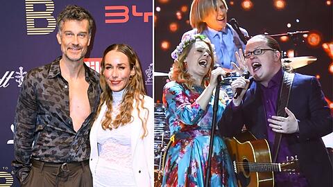Annemarie und Wayne Carpendale (l.) sowie Angelo und Patricia Kelly nahmen bereits an "The Masked Singer" teil.