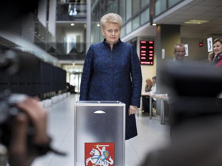 Amtsinhaberin Dalia Grybauskaite durfte nach zwei fünfjährigen Amtszeiten verfassungsgemäß nicht mehr kandidieren.
