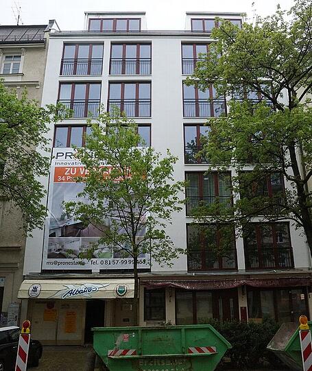 Das Haus in der Occamstrasse wird seit längerem saniert. Dort entstehen edle Appartements.
