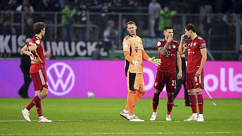Die Bayern konnten ihre Leistung in Mönchengladbach selbst nicht fassen.