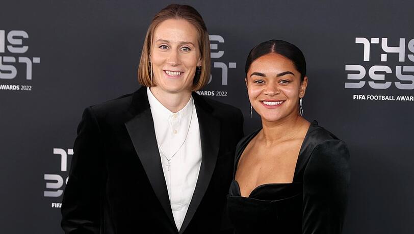 Ann-Katrin Berger (li.) und Jess Carter bei einem Event 2023 in Paris.