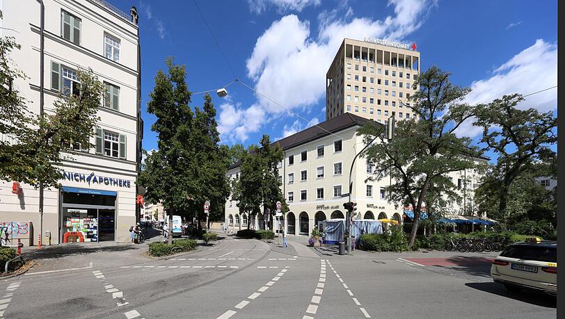 Downtown Neuhausen: hier der Blick in die Winthirstra&szlig;e.