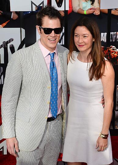 Produzent Johnny Knoxville und seine Frau Naomi Nelson.