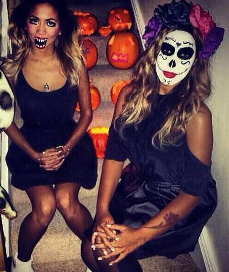 Dieses Bild postete die Sängerin Leona Lewis auf Twitter. So sexy kann Halloween sein.