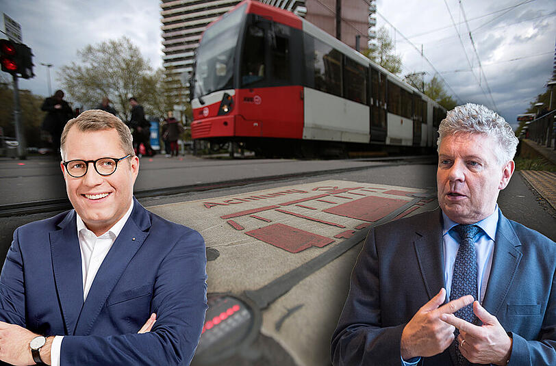 Bodenampeln für München: Das forderte CSU-Politiker Michael Kuffer (l.) in einem Antrag. In einer Antwort der Stadtwerke gab Münchens OB Dieter Reiter (SPD, r.) am Dienstag bekannt, dass es die Ampeln in München vorerst nicht geben wird.