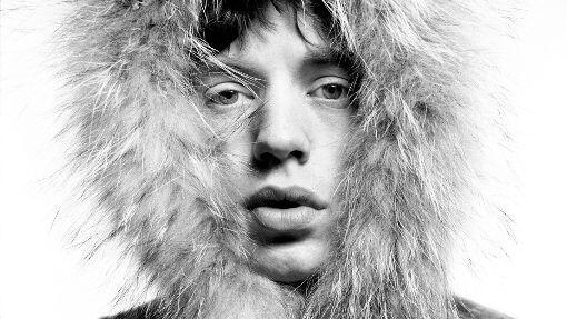 "Mick Jagger, Fur Hood", Fotografie 1964, Druck 2001.