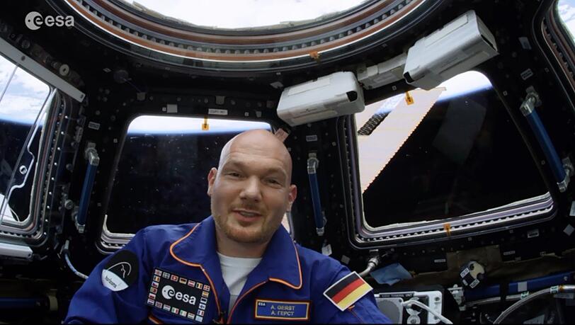 Alexander Gerst bei einem EInsatz auf der ISS.
