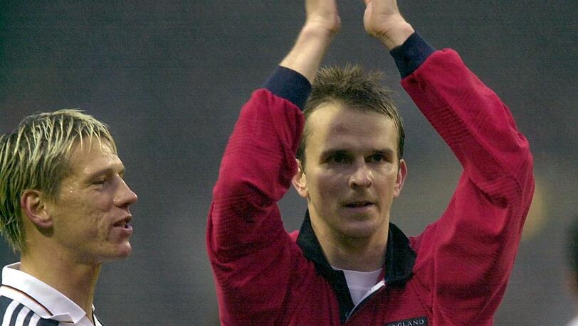 Ein Tor in Wembley - so wird's gemacht! Didi Hamann (r., mit Christian Ziege) erzielte 2000 den letzten Treffer in Englands Kathedrale. Ein Tor in Wembley - so wird's gemacht! Didi Hamann (r., mit Christian Ziege) erzielte 2000 den letzten Treffer in Englands Kathedrale.
