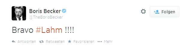 Und Boris Becker scheint Lahm-Fan zu sein.