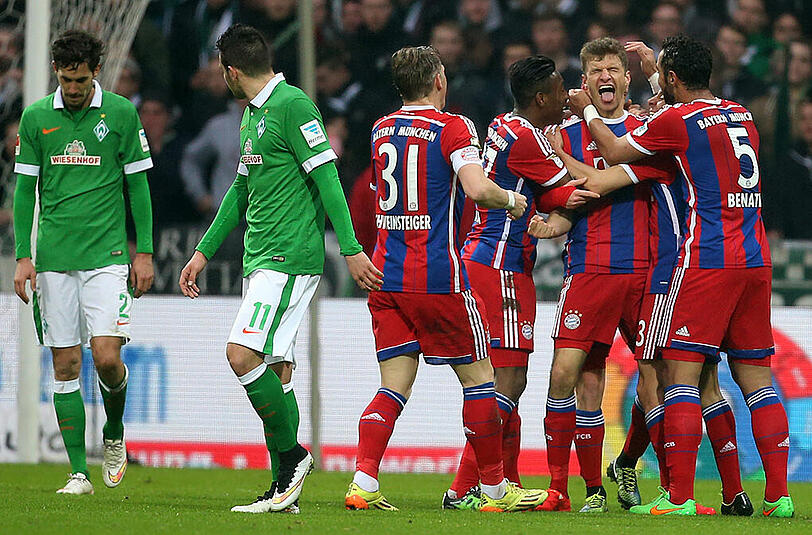 Bayern jubelt, Werder ist bedröppelt: Nach dem 0:6 im Hinspiel gab&rsquo;s für die Bremer diesmal nur vier Gegentreffer.