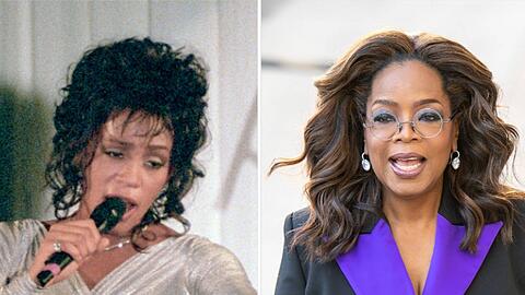 Whitney Houston (l.) war mehrfach in der Show von Oprah Winfrey zu Gast.
