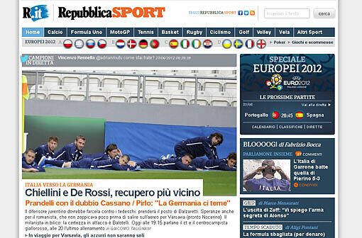 "La Repubblica" zitiert Andrea Pirlo mit den Worten: "Deutschland fürchtet uns"