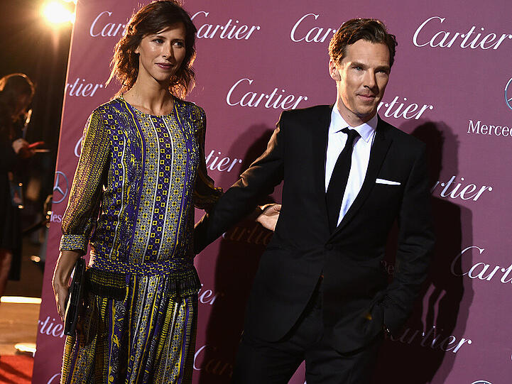 Sophie Hunter (mit kleinem Bäuchlein) und Benedict Cumberbatch Anfang des Jahres auf dem  Palm Springs Film Festival