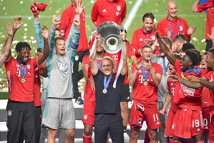 Der FC Bayern gewinnt das zweite Triple der Vereinsgeschichte - klicken Sie sich durch die Bilder der berauschenden Titel-Feier.