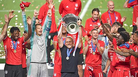 Der FC Bayern gewinnt das zweite Triple der Vereinsgeschichte - klicken Sie sich durch die Bilder der berauschenden Titel-Feier.