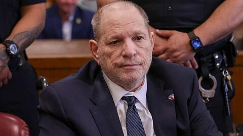 Harvey Weinstein am Tag der Aussage von Miriam Haley vor Gericht.
